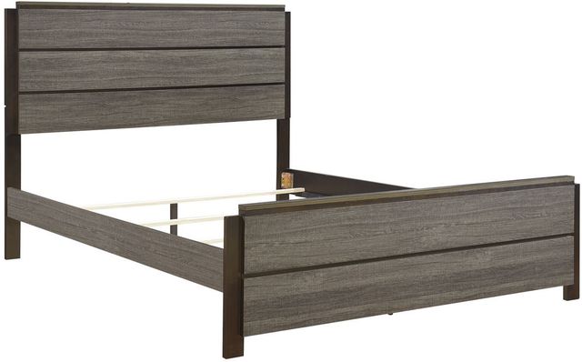 Homelegance® Vestavia Antique Gray/Dark Brown Queen Panel Bed-3