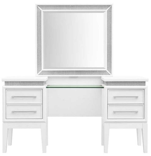 Liberty Furniture Reflections Pearl White Vanity Table-2