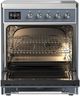 Ilve® Majestic III 30" Blue Gray Pro Style Induction Range with Triple Glass Door and Chrome Trim-1