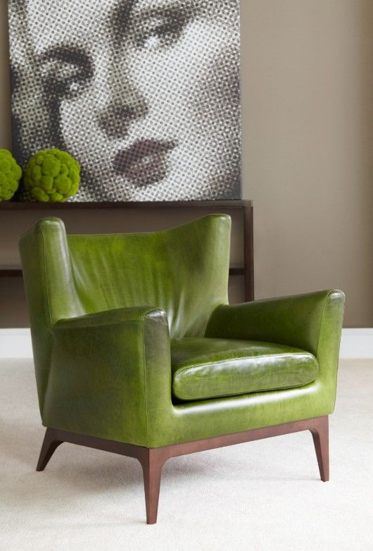 American Leather® Customizable Cole Leather Accent Chair-1