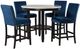 New Classic® Home Furnishings Celeste 5-Piece Blue/Espresso Counter Dining Table Set-0