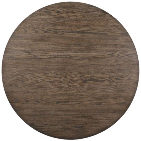 Homelegance® Tempa Brown 48" Round Counter Height Dining Table with Black Base-2