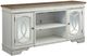 Signature Design by Ashley® Realyn Chipped White 74" TV Stand with Fireplace Option-0