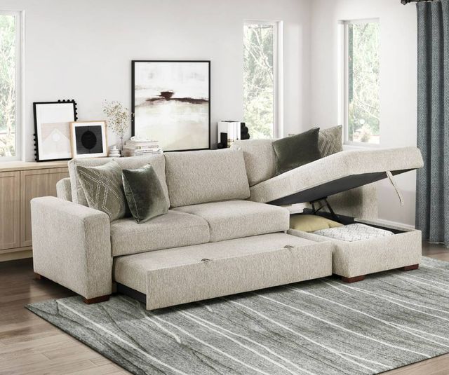 Homelegance® Isla 2-Piece Sand Sectional with Reversible Chaise-2