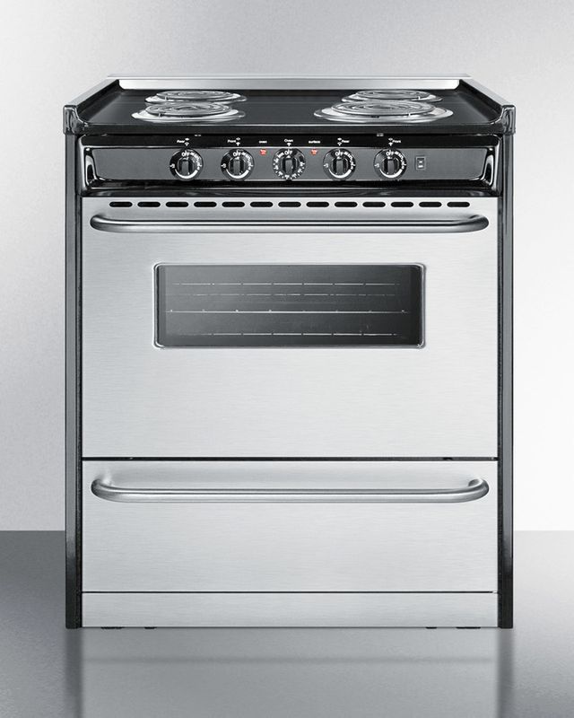 Summit® Professional 30" Stainless Steel Slide-In Electric Range-1