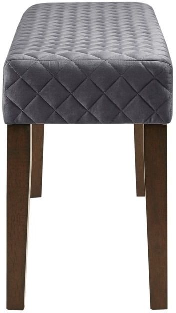 Olliix by 510 Design Cheshire Gray Quilted Upholstered Accent Bench-2