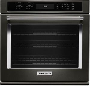 KitchenAid® 27" Black Stainless Steel with Finish Electric Built In Single Oven