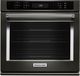 KitchenAid® 27" Black Stainless Steel with PrintShield™ Finish Electric Built In Single Oven-0