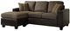 Mazin Furniture Slater 2-Piece Brown Reversible Sofa Chaise Sectional-1