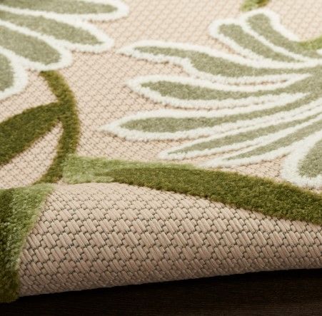 Nourison Home™ Aloha Ivory Green 5'x8' Style 1 Area Rug-4