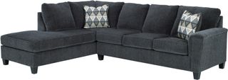 Signature Design by Ashley® Abinger 2-Piece Smoke Left-Arm Facing Sofa Sleeper Sectional with Chaise