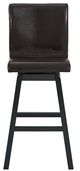 Elements International Rylan Dark Expresso Swivel Bar Stool-1