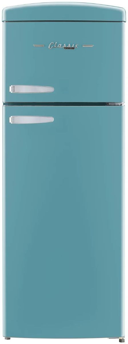 Unique® Appliances Classic Retro 22'' 7.5 Cu. Ft. Ocean Mist Turquoise Top Freezer Refrigerator-0