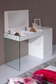VIG Furniture Volare White Floating Glass Vanity with Mirror-0