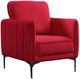 Elements International Rae Red Velvet Accent Chair-0