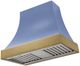 AGA Cascade 36" Carnaby Blue Wall Mounted Range Hood  with Antique Brass  Trim-0