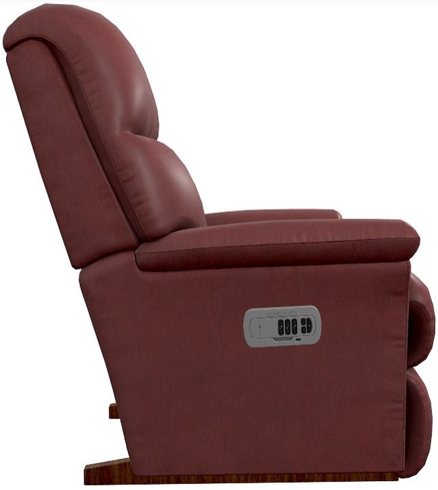 La-Z-Boy® Reed Wine Leather Power Rocking Recliner with Headrest-3