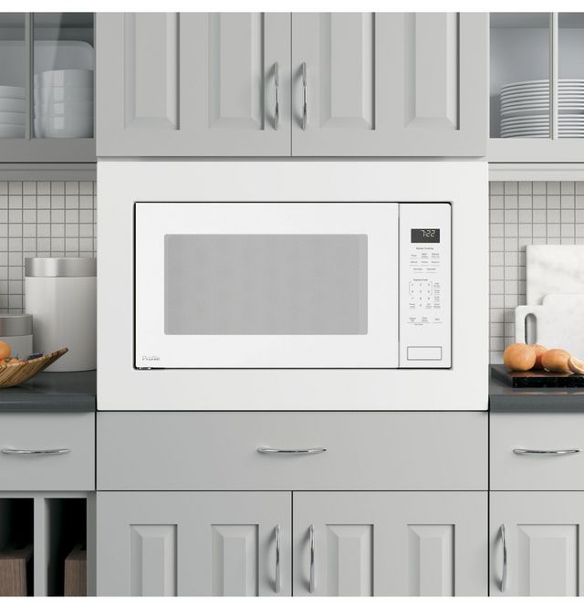 GE Profile™ 2.2 Cu. Ft. White Built In Microwave-5