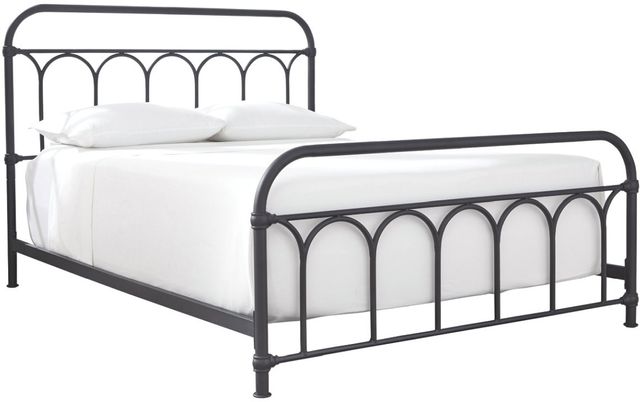 Signature Design by Ashley® Nashburg Black Queen Metal Rod Bed-1