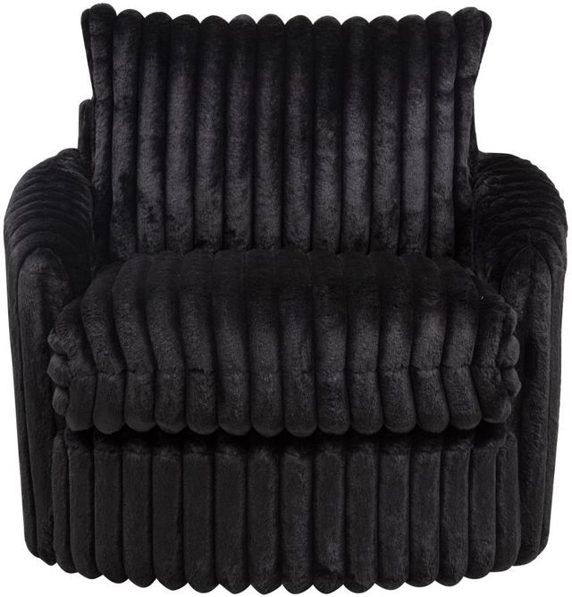 Coaster® Sarco Black Upholstered Swivel Arm Chair-1