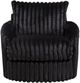 Coaster® Sarco Black Upholstered Swivel Arm Chair-1