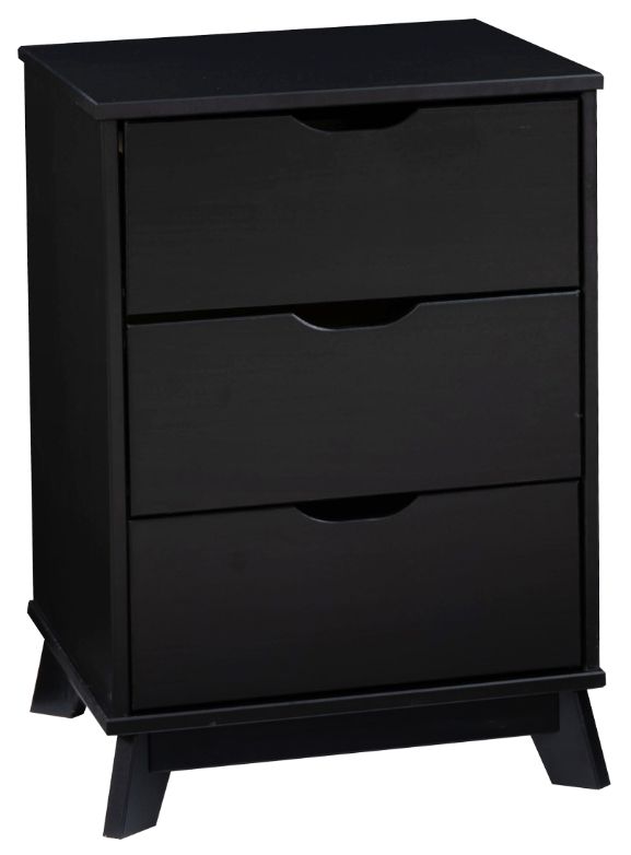 Powell® Portix 2-Piece Black 3-Drawer Nightstand Set-1