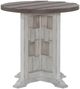 Liberty Furniture River Place Tobacco Chairside Table with Riverstone White Base-2