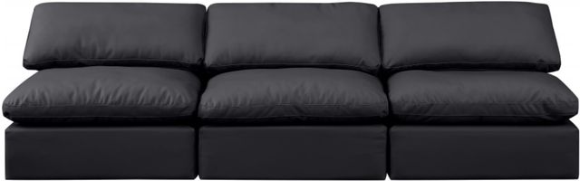 Meridian Furniture Indulge 3-Piece Black Sofa-1