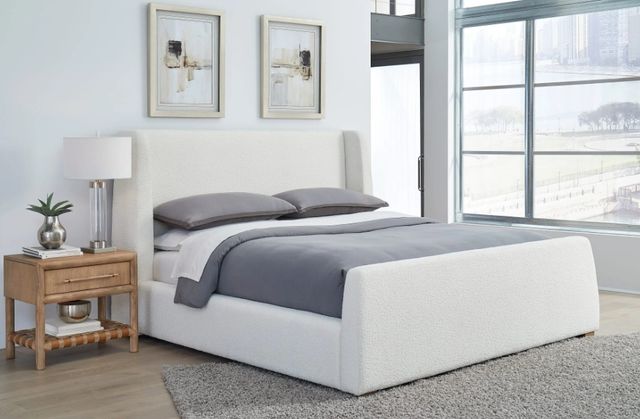 Modus Furniture Formosa Presley Cottage Cheese Queen Upholstered Panel Bed-1