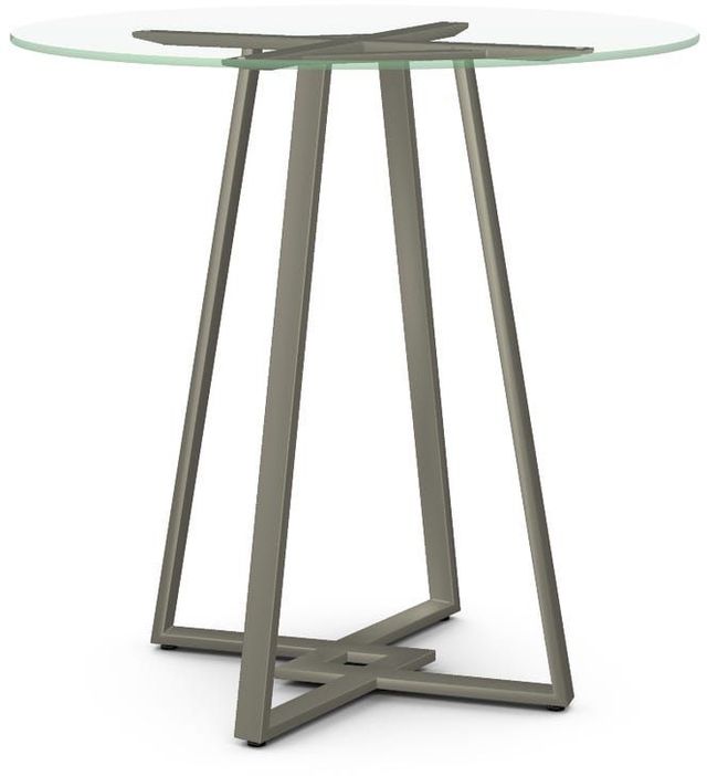 Amisco Customizable Dirk 42" Clear Glass Bar Table-0