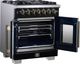 FORNO® Capriasca Series Alta Qualita 30" Black Pro Style Dual Fuel Range-4