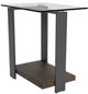 Riverside Furniture Cortland Tempered Chairside Table with Saddle Oak Base-4