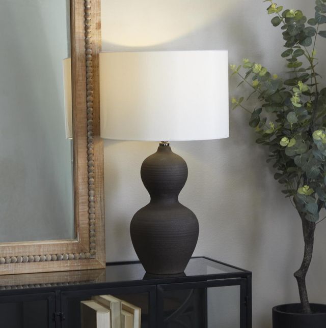 Deco Marche Black Gourd Style Base Table Lamp-3