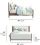 Flexsteel® Verona Brown Oak/Cream King Upholstered Panel Bed-2
