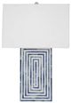 Bassett Mirror Moray Blue/White Table Lamp-1