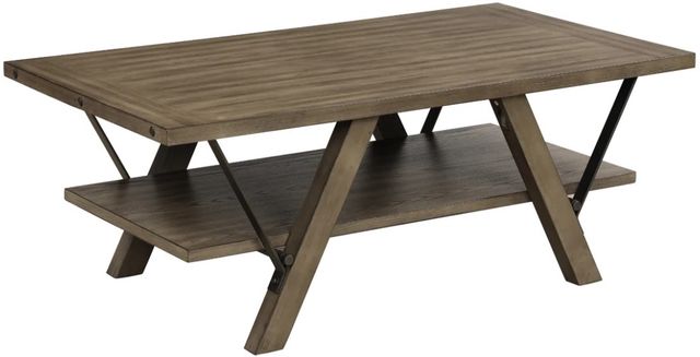 Bernards Harlocke Brown Cocktail Table-0