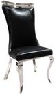 Furniture of America® Palazzo 2-Piece Black/Silver Side Chair Set-0