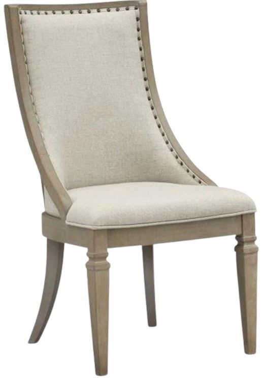 Magnussen Home® Lancaster Dovetail Gray Upholstered Dining Side Chair-0