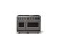Viking® 7 Series 48" Damascus Gray Pro Style Dual Fuel Range with 12" Griddle-0