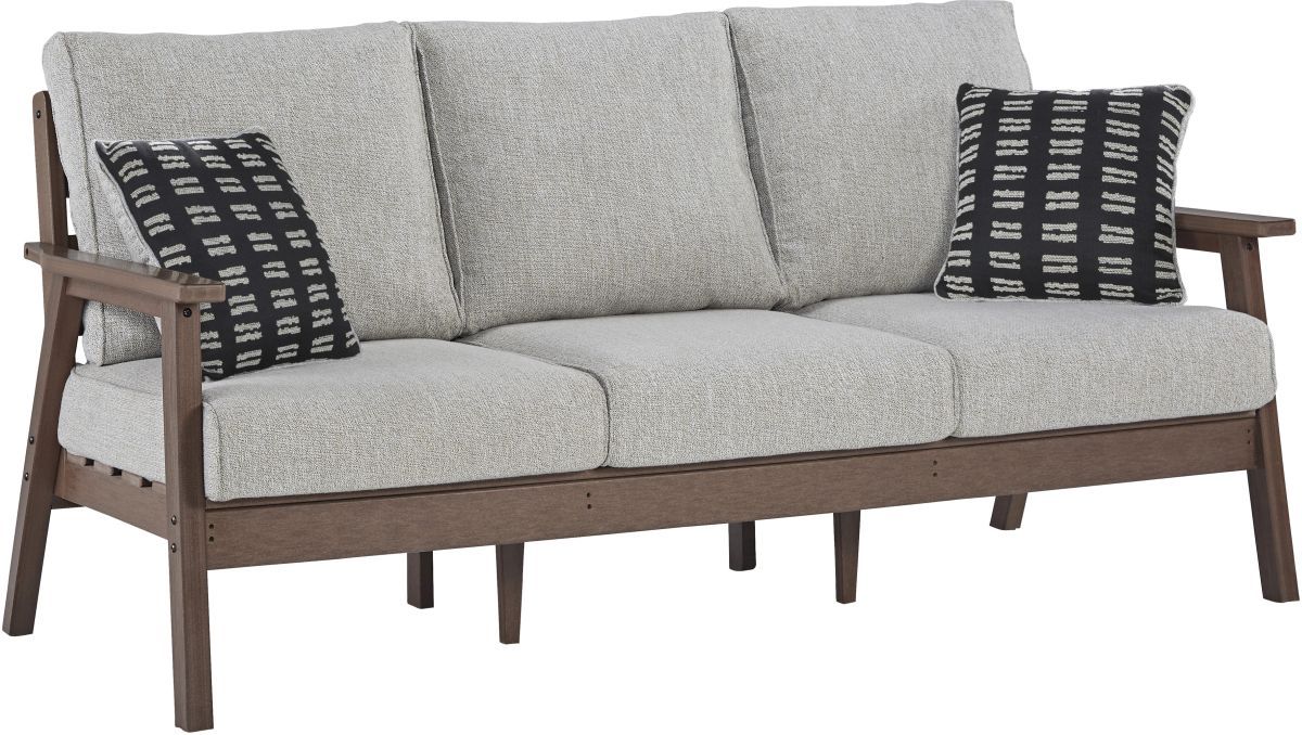 Signature Design by Ashley® Emmeline Beige/Brown Fabric/Polyethylene Outdoor Sofa