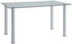 Homelegance® Florian Glass Top Dining Table with White Metal Legs -0