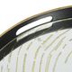 A & B Home Black/Gold/Silver Round Mirrored Decorative Tray-3