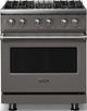 Viking® 5 Series 30" Damascus Gray Pro Style Dual Fuel (LP) Range with Polished Chrome Trim-0