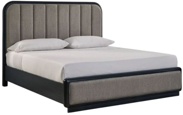 Signature Design by Ashley® Rowanbeck Black/Gray California King Upholstered Panel Bed-0