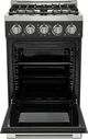 Unique® Appliances Classic Retro 24" Matte Black Slide-In Propane Gas Range-1