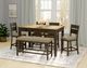 Emerald Home Sarasota 6-Piece Brown/Dark Brown Counter Table Set-1