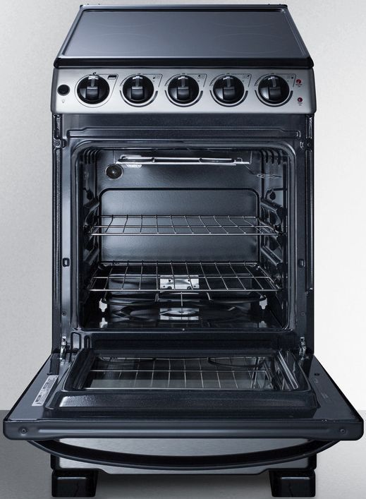 Summit® 20" Black Slide-In Electric Range-2