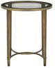 Magnussen Home® Copia Glass Top Oval End Table with Antiqued Tint Metal Base-1
