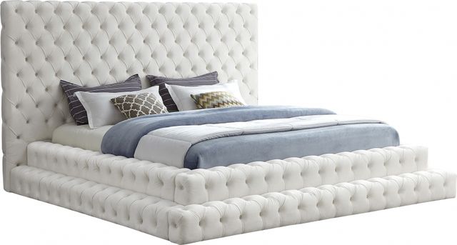 Meridian Furniture Revel Cream King Simple Bed-0