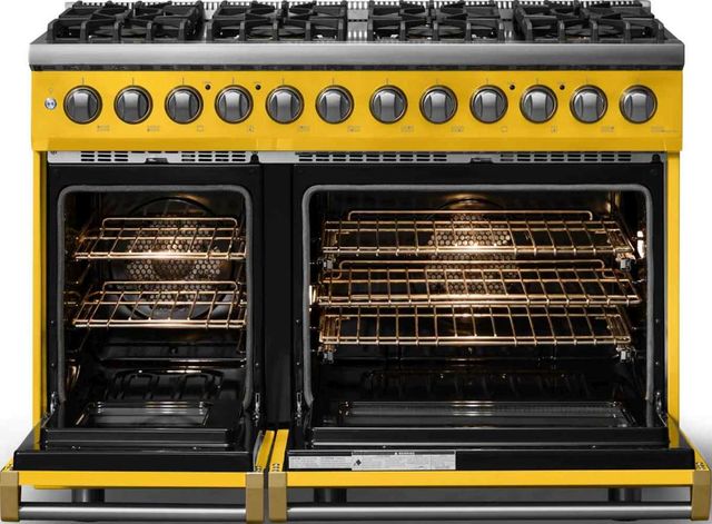 Viking® 5 Series 48" Daffodil Pro Style Dual Fuel (LP) Range with Brushed Brass Trim-1